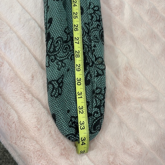 Black & Teal Paisley Printed Tube Scarf - Picture 4 of 5